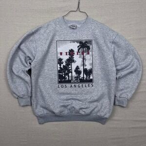 Vintage 90s Hill Venice Beach Los Angeles Graphic Crewneck Sweatshirt‎ USA Made
